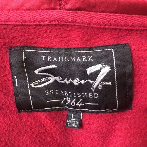 Women’s maroon hoodie by “Seven”size Large. - Picture 4 of 4